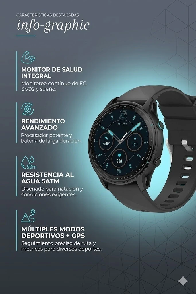 Smartwatch ZL123 Negro
