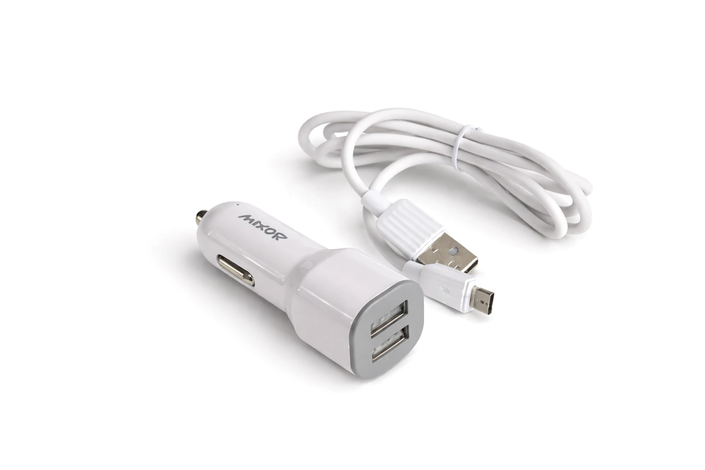 CARGADOR PARA AUTO 12V PROTÓN 4.8A DOBLE USB CARGA RÁPIDA + CABLE