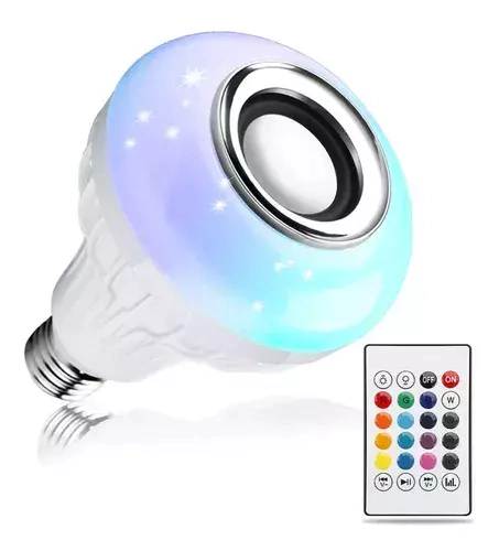 LAMPARA EN FORMA DE FOCO CON PARLANTE LUZ LED *. Parlantes y Micrófonos. Shipping Technology