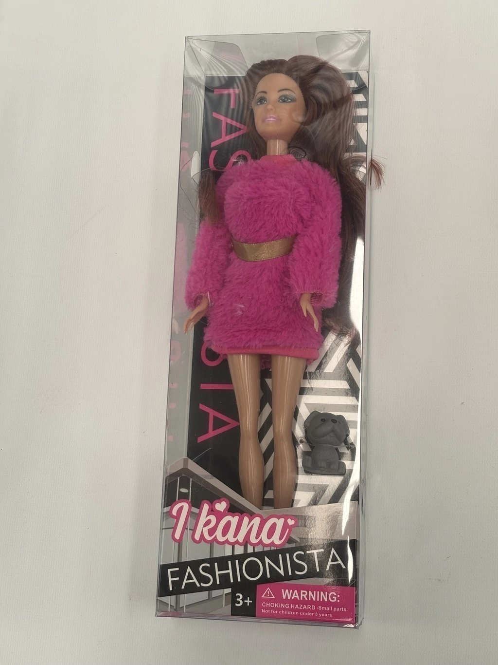 MUÑECA CON VESTIDO Y PERRO
