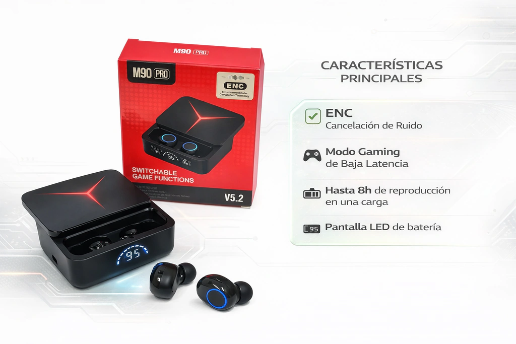 Auriculares M90 PRO Calidad AAA