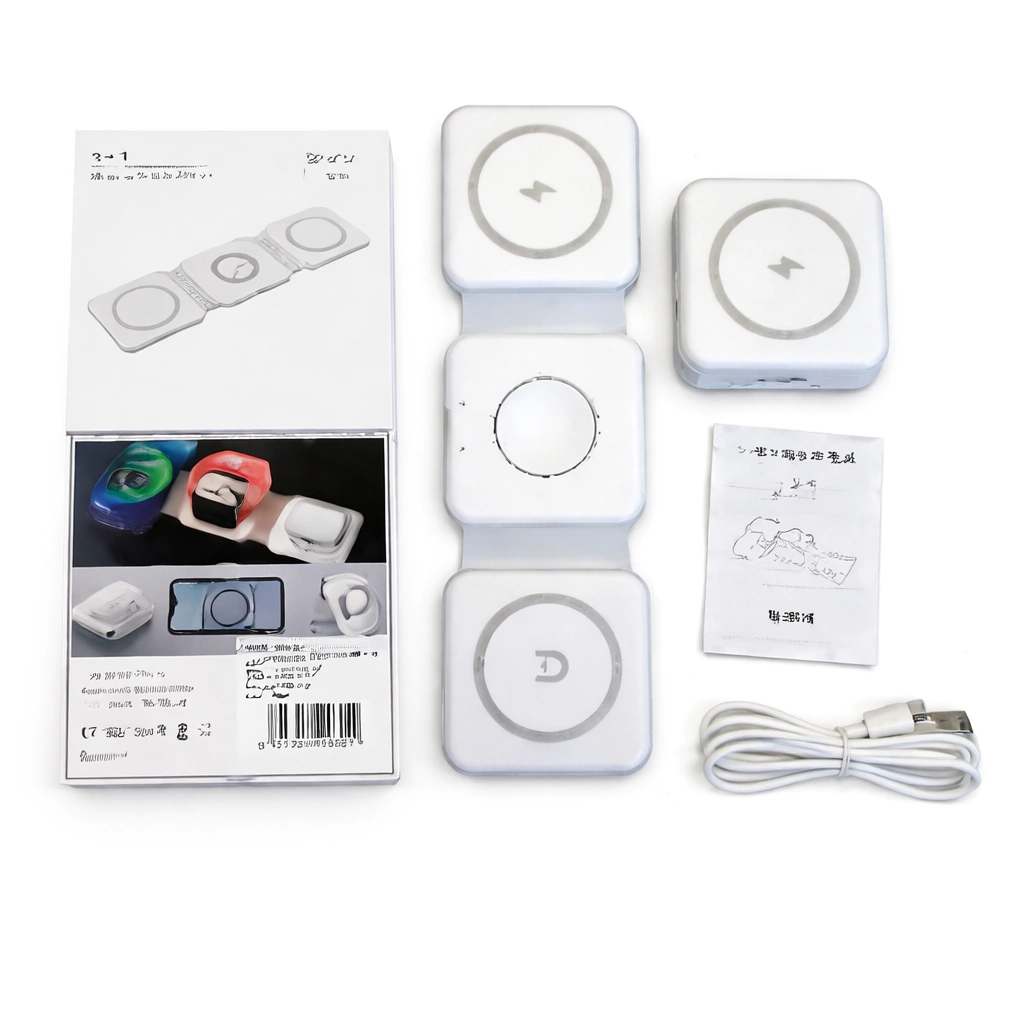 CARGADOR INALAMBRICO 3 EN 1 USB