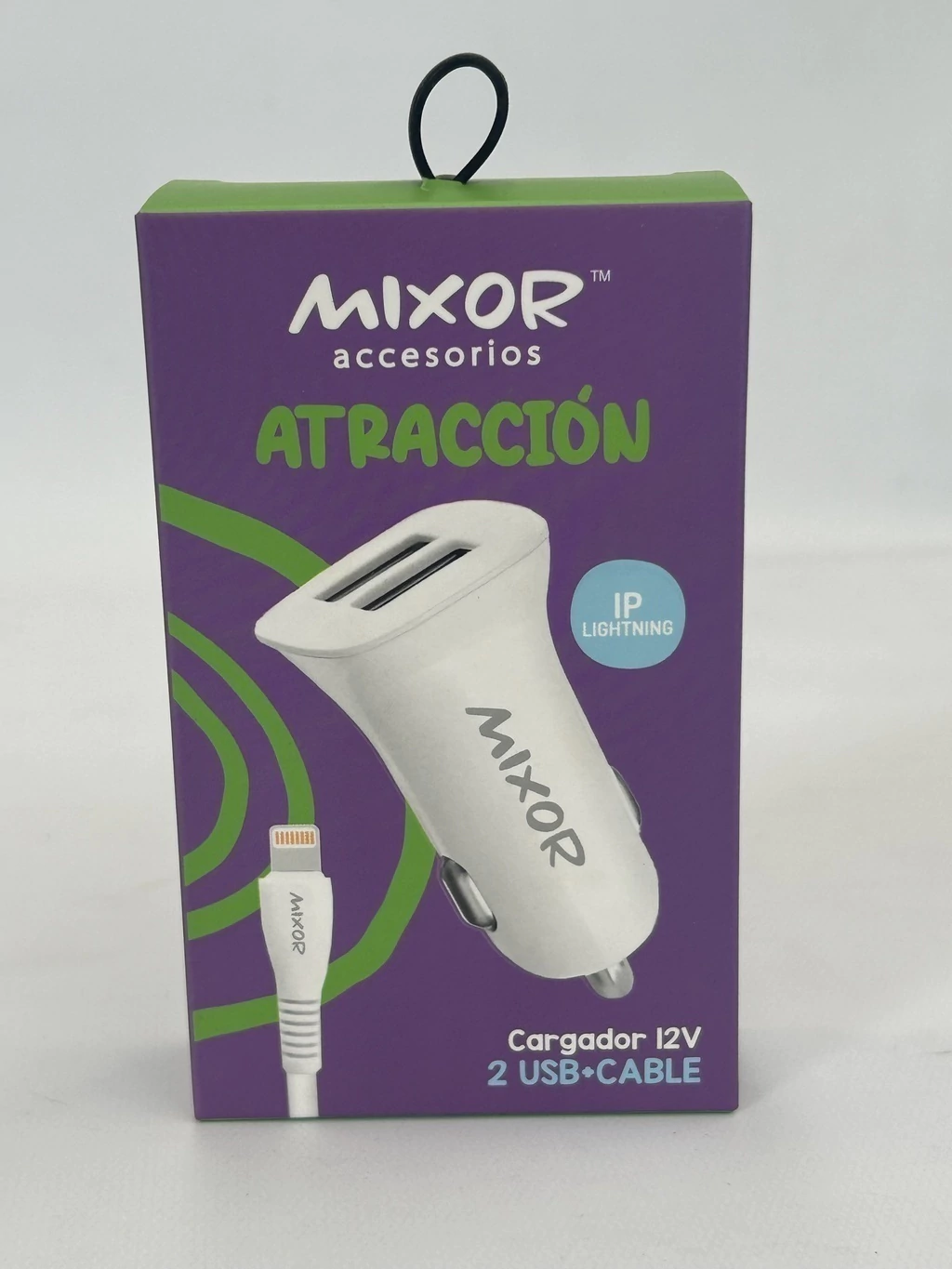 CARGADOR ATRACCION 2 USB CON CABLE LIGHTING