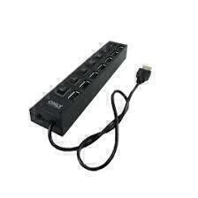 ADAPTADOR HUB USB 7 PUERTOS NEGRO *